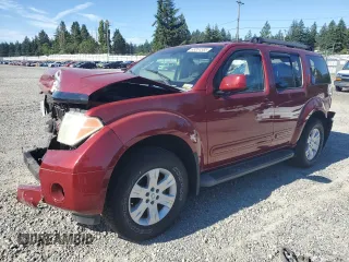 2005 Nissan Pathfinder LE with VIN 5N1AR18W75C709597, listed as a Copart auction lot 63061585 with Not provided miles and Salvage title. Bid and sale history available at DreamBid. Image 1.