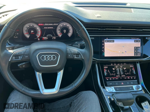 2019 Audi Q8 Premium Plus with VIN WA1EVAF14KD017080, listed as a Copart auction lot 43855065 with 102,846 mi miles and Clean Title. Bid and sale history available at carsss.com. Image 7.