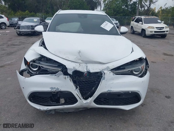 2019 Alfa Romeo Stelvio Ti Sport with VIN ZASPAKBN4K7C43960, listed as a IAAI auction lot 41328453 with 1 mi miles. Bid and sale history available at carsss.com. Image 6.
