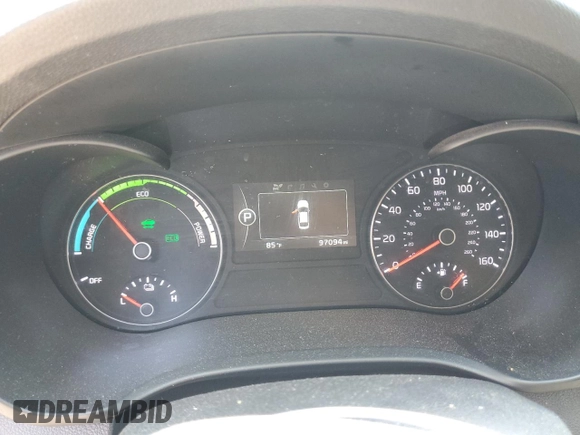 2017 Kia Optima Hybrid EX with VIN KNAGU4LE7H5013468, listed as a Copart auction lot 61204264 with 97,094 mi miles and Salvage Title. Bid and sale history available at carsss.com. Image 9.