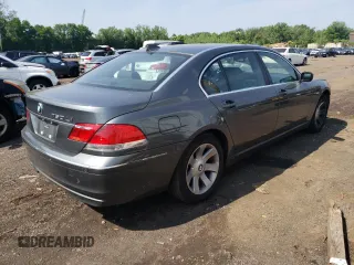 2006 BMW 7 Series 750Li with VIN WBAHN83546DT34797, listed as a Copart auction lot 60511685 with 92,565 mi miles and Salvage title. Bid and sale history available at DreamBid. Image 3.