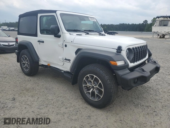 2024 Jeep Wrangler Sport S with VIN 1C4PJXAG3RW368392, listed as a Copart auction lot 52962535 with 9,128 mi miles and Salvage title. Bid and sale history available at DreamBid. Image 4.