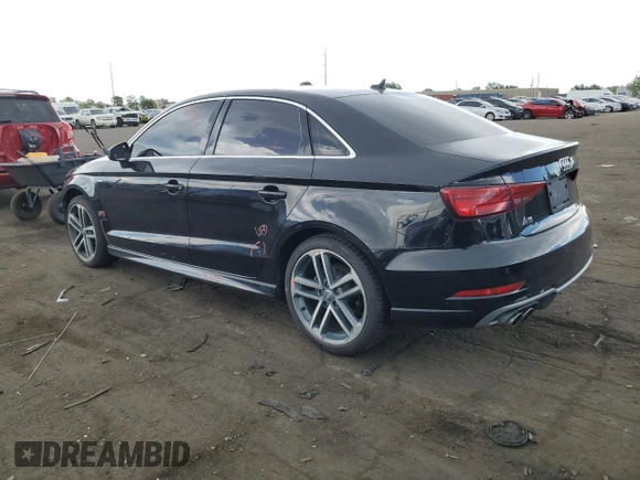 2017 Audi A3 Premium Plus with VIN WAUGUGFF9H1069408, listed as a Copart auction lot 56938504 with 37,025 mi miles and Salvage Title. Bid and sale history available at DreamBid. Image 2.