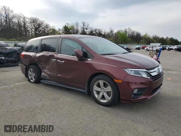 2019 Honda Odyssey EX-L z VIN 5FNRL6H72KB044895, wystawiony jako Copart lot #56573285 z przebiegiem 54 548 mil mil oraz Szkoda całkowita • Salvage title. Historia ofert i sprzedaży dostępna na DreamBid. Obrazek 4.