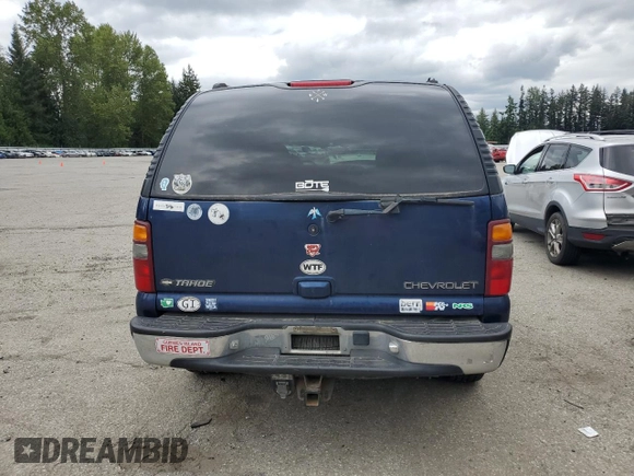 2002 Chevrolet Tahoe LS with VIN 1GNEK13Z62J111284, listed as a Copart auction lot 57854975 with 193,226 mi miles and Clean title. Bid and sale history available at DreamBid. Image 6.