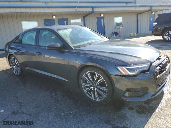2024 Audi A6 Sedan Premium Plus with VIN WAUE3BF24RN011341, listed as a Copart auction lot 88012715 with 14,974 mi miles and Salvage Title. Bid and sale history available at carsss.com. Image 4.