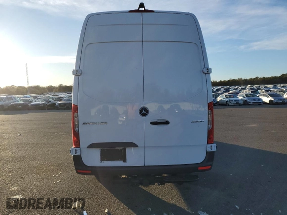 2025 Mercedes-Benz Sprinter Cargo with VIN W1Y4NCHY6SP753794, listed as a Copart auction lot 87057804 with 610 mi miles and Salvage Title. Bid and sale history available at carsss.com. Image 6.