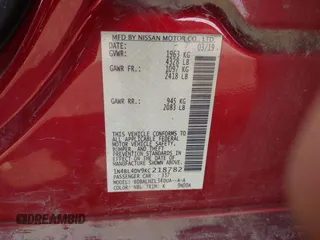 2019 Nissan Altima 2.5 SV with VIN 1N4BL4DV9KC218782, listed as a IAAI auction lot 41679464 with 112,195 mi miles. Bid and sale history available at carsss.com. Image 9.
