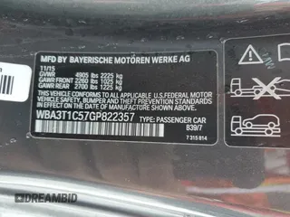2016 BMW 4 Series 428i xDrive with VIN WBA3T1C57GP822357, listed as a Copart auction lot 45890075 with 51,671 mi miles and Salvage title. Bid and sale history available at DreamBid. Image 12.