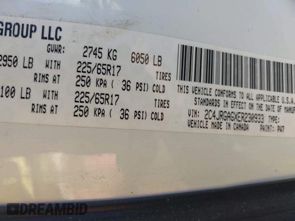 2014 Ram Cargo Van Tradesman with VIN 2C4JRGAGXER230933, listed as a IAAI auction lot 41166912 with 249,840 mi miles. Bid and sale history available at carsss.com. Image 9.