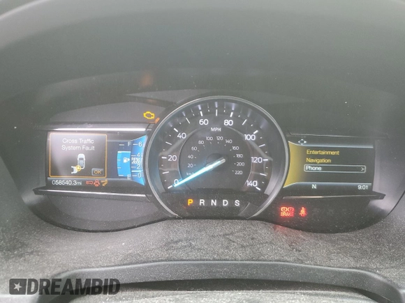 2019 Ford Explorer Sport with VIN 1FM5K8GT5KGA35458, listed as a Copart auction lot 60792775 with 58,540 mi miles and Salvage title. Bid and sale history available at DreamBid. Image 9.