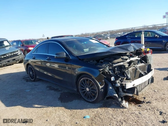 2015 Mercedes-Benz CLA-Class CLA 250 with VIN WDDSJ4EB1FN223401, listed as a IAAI auction lot 41096124 with 99,172 mi miles. Bid and sale history available at carsss.com. Image 1.