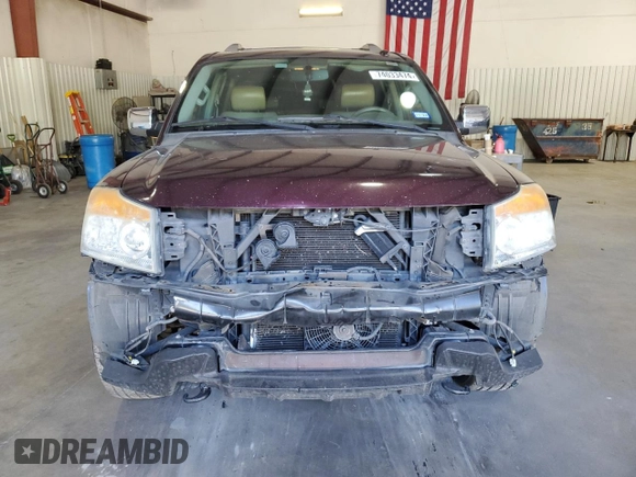 2014 Nissan Armada Platinum z VIN 5N1BA0NFXEN610416, wystawiony jako Copart lot #74033474 z przebiegiem 151 302 mil mil oraz Szkoda całkowita • Salvage title. Historia ofert i sprzedaży dostępna na DreamBid. Obrazek 5.