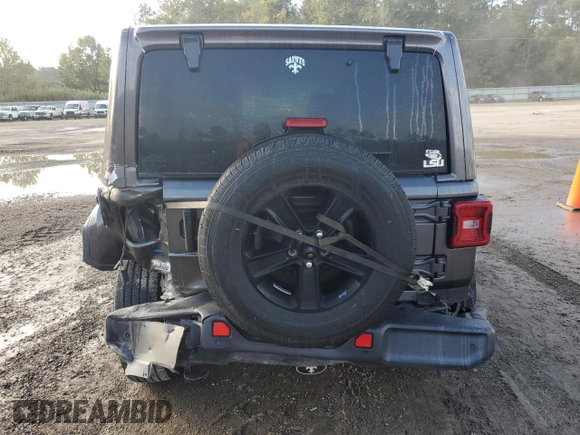 2020 Jeep Wrangler Unlimited Sahara Altitude z VIN 1C4HJXEG7LW312770, wystawiony jako Copart lot #81186294 z przebiegiem 56 926 mil mil oraz Szkoda całkowita • Salvage title. Historia ofert i sprzedaży dostępna na DreamBid. Obrazek 6.