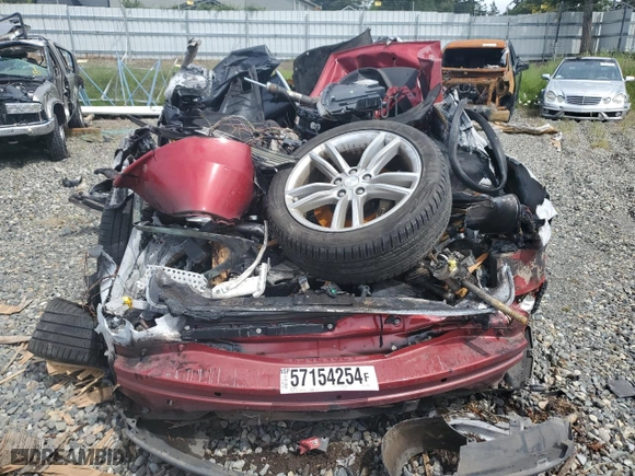 2015 Tesla Model S 85D with VIN 5YJSA1E29FF118905, listed as a Copart auction lot 57154254 with 0 miles and Salvage Title. Bid and sale history available at carsss.com. Image 6.