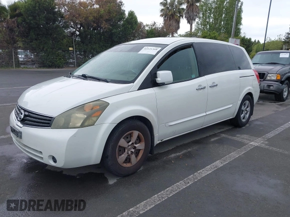 2007 Nissan Quest SL with VIN 5N1BV28U87N106556, listed as a IAAI auction lot 42121368 with 203,693 mi miles. Bid and sale history available at carsss.com. Image 2.