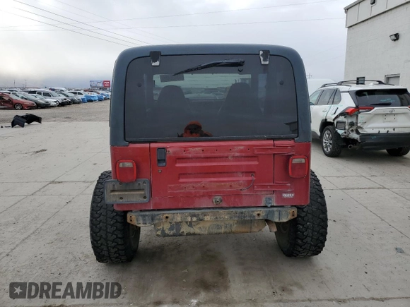 1998 Jeep Wrangler Sport with VIN 1J4FY19S7WP775578, listed as a Copart auction lot 43420485 with 157,316 mi miles and Salvage Title. Bid and sale history available at carsss.com. Image 6.