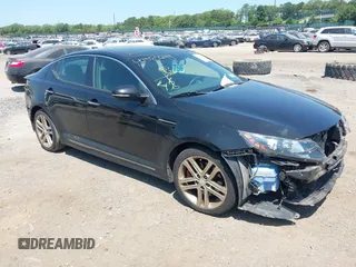 2013 Kia Optima SX with VIN 5XXGR4A67DG120512, listed as a IAAI auction lot 42585649 with 52,436 mi miles and . Bid and sale history available at DreamBid. Image 1.