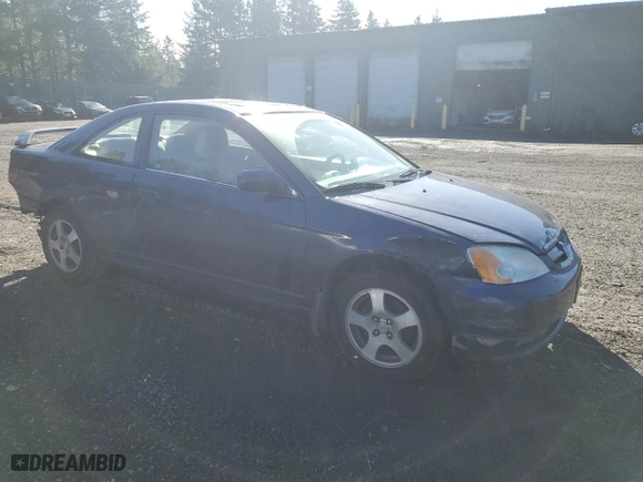 2001 Honda Civic EX with VIN 1HGEM22961L119335, listed as a Copart auction lot 46920775 with 257,675 mi miles and Salvage Title. Bid and sale history available at carsss.com. Image 4.
