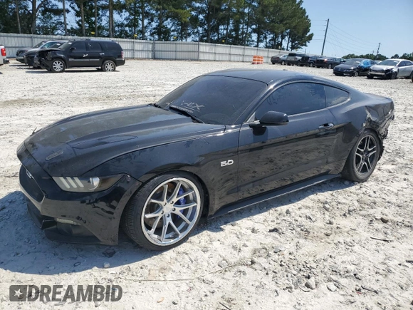 2015 Ford Mustang GT with VIN 1FA6P8CF2F5301424, listed as a Copart auction lot 57391475 with 77,938 mi miles and Salvage title. Bid and sale history available at DreamBid. Image 1.