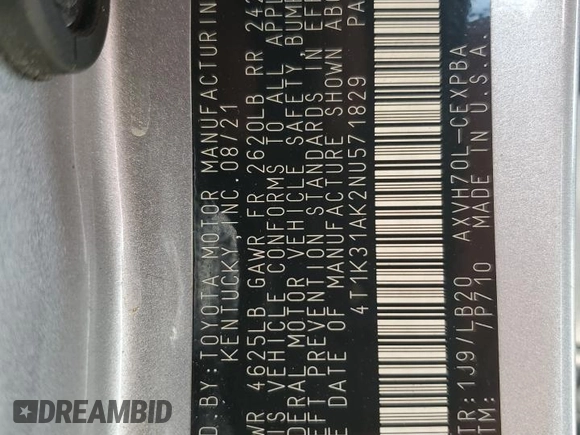 2022 Toyota Camry Hybrid XSE z VIN 4T1K31AK2NU571829, wystawiony jako Copart lot #52363675 z przebiegiem 52 918 mil mil oraz Szkoda całkowita • Salvage title. Historia ofert i sprzedaży dostępna na DreamBid. Obrazek 14.