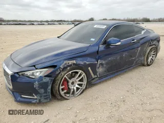 2017 Infiniti Q60 Red Sport 400 with VIN JN1FV7EK0HM610308, listed as a Copart auction lot 48309595 with 62,325 mi miles and Salvage Title. Bid and sale history available at carsss.com. Image 1.