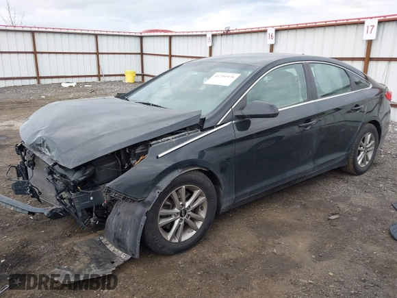 2017 Hyundai Sonata 2.4L with VIN 5NPE24AF5HH446864, listed as a IAAI auction lot 41701970 with 130,302 mi miles and . Bid and sale history available at carsss.com. Image 2.