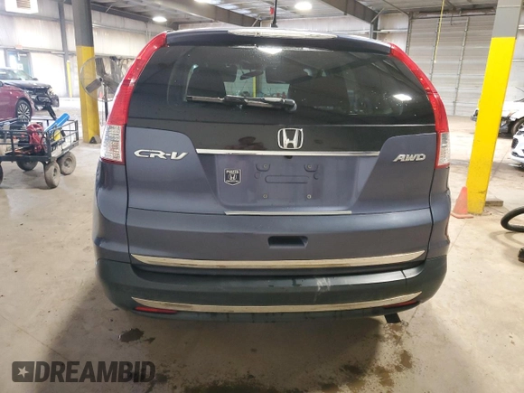 2013 Honda CR-V EX with VIN 2HKRM4H54DH604789, listed as a Copart auction lot 53092695 with 66,640 mi miles and Salvage Title. Bid and sale history available at carsss.com. Image 6.