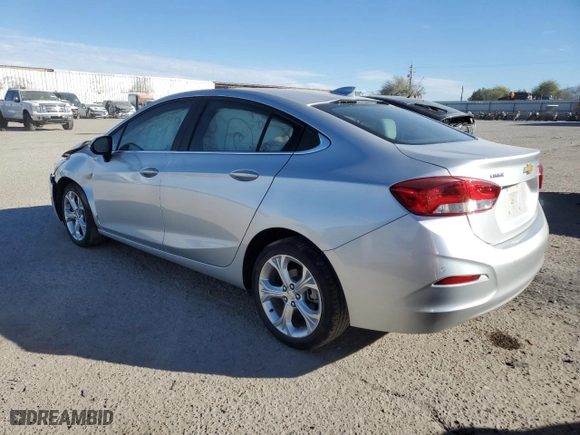 2019 Chevrolet Cruze Premier with VIN 1G1BF5SM1K7130313, listed as a Copart auction lot 86782624 with 38,494 mi miles and Salvage Title. Bid and sale history available at carsss.com. Image 2.