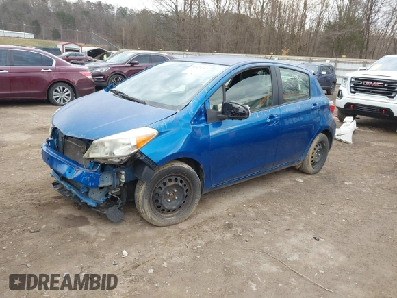 2013 Toyota Yaris L with VIN JTDKTUD37DD544926, listed as a IAAI auction lot 41474717 with 1 mi miles. Bid and sale history available at carsss.com. Image 2.