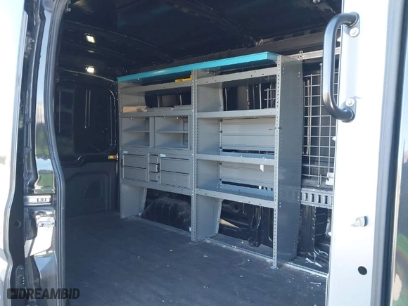 2015 Ford Transit Cargo Van with VIN 1FTYR2CM7FKA73060, listed as a IAAI auction lot 41866415 with 99,707 mi miles. Bid and sale history available at carsss.com. Image 8.