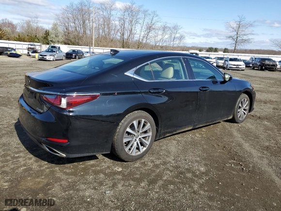 2019 Lexus ES with VIN 58ABZ1B18KU043267, listed as a Copart auction lot 51291965 with 60,927 mi miles and Salvage Title. Bid and sale history available at carsss.com. Image 3.