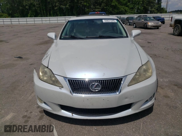 2010 Lexus IS 250 z VIN JTHBF5C24A5123479, wystawiony jako Copart lot #55631345 z przebiegiem Nie podano mil oraz Szkoda całkowita • Salvage title. Historia ofert i sprzedaży dostępna na DreamBid. Obrazek 5.
