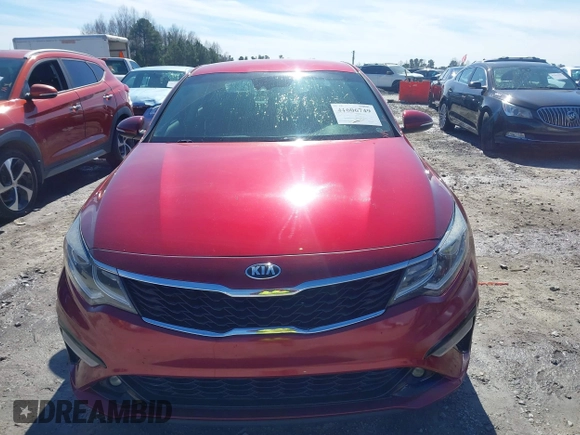 2019 Kia Optima LX with VIN 5XXGT4L32KG332395, listed as a IAAI auction lot 41606749 with 58,532 mi miles. Bid and sale history available at carsss.com. Image 12.