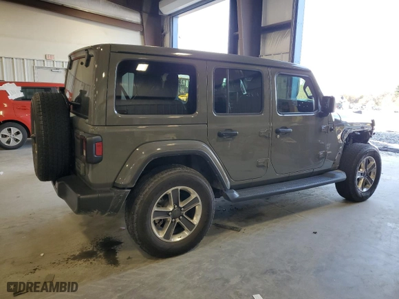 2022 Jeep Wrangler Unlimited Sahara with VIN 1C4HJXEN4NW262444, listed as a Copart auction lot 45808695 with 44,517 mi miles and Salvage Title. Bid and sale history available at carsss.com. Image 3.