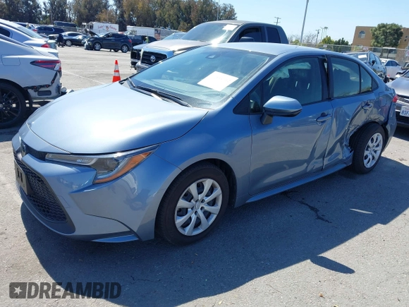 2022 Toyota Corolla LE with VIN JTDEPMAEXN3023746, listed as a IAAI auction lot 41838942 with 15,502 mi miles. Bid and sale history available at carsss.com. Image 17.