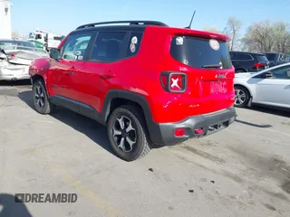 2019 Jeep Renegade Trailhawk with VIN ZACNJBC19KPK09606, listed as a IAAI auction lot 42002002 with 25,646 mi miles and . Bid and sale history available at DreamBid. Image 3.