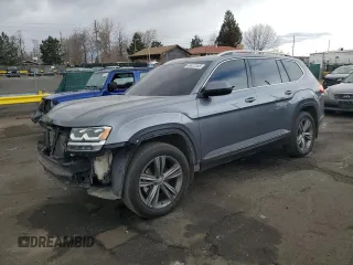 2018 Volkswagen Atlas SEL Premium z VIN 1V2NR2CA0JC557128, wystawiony jako Copart lot #49422545 z przebiegiem 90 483 mil mil oraz Szkoda całkowita • Salvage title. Historia ofert i sprzedaży dostępna na DreamBid. Obrazek 1.