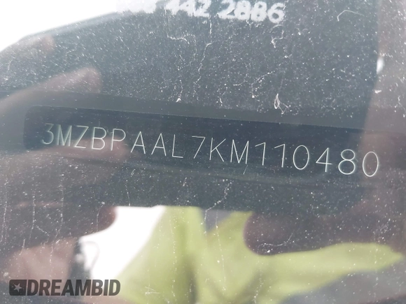 2019 Mazda 3 Select with VIN 3MZBPAAL7KM110480, listed as a IAAI auction lot 42511833 with 151,175 mi miles and . Bid and sale history available at DreamBid. Image 9.