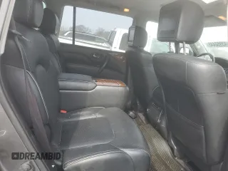 2018 Infiniti QX80 with VIN JN8AZ2NE0J9192824, listed as a Copart auction lot 43952445 with 122,085 mi miles and Salvage title. Bid and sale history available at DreamBid. Image 12.
