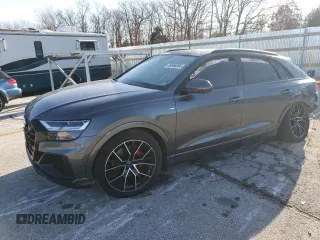 2019 Audi Q8 Premium Plus with VIN WA1EVAF15KD025205, listed as a Copart auction lot 84956594 with 0 mi miles and Salvage Title. Bid and sale history available at carsss.com. Image 1.