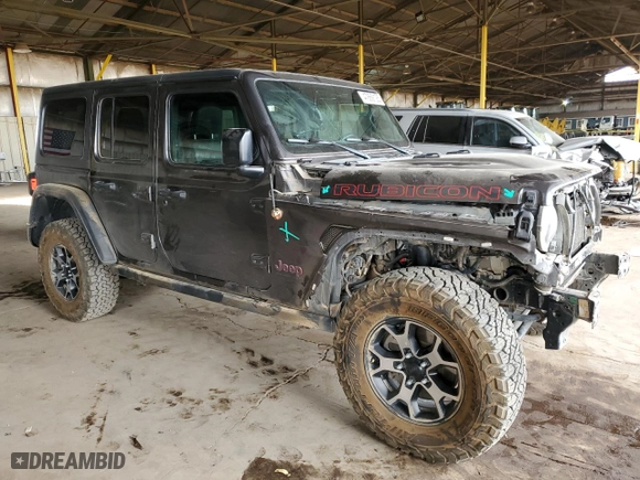 2019 Jeep Wrangler Unlimited Rubicon with VIN 1C4HJXFN1KW519098, listed as a Copart auction lot 47869125 with 113,109 mi miles and Salvage Title. Bid and sale history available at carsss.com. Image 4.