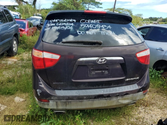 2011 Hyundai Veracruz z VIN KM8NT4CC0BU147923, wystawiony jako Copart lot #59407434 z przebiegiem Nie podano mil oraz Szkody całkowita. Historia ofert i sprzedaży dostępna na DreamBid. Obrazek 6.