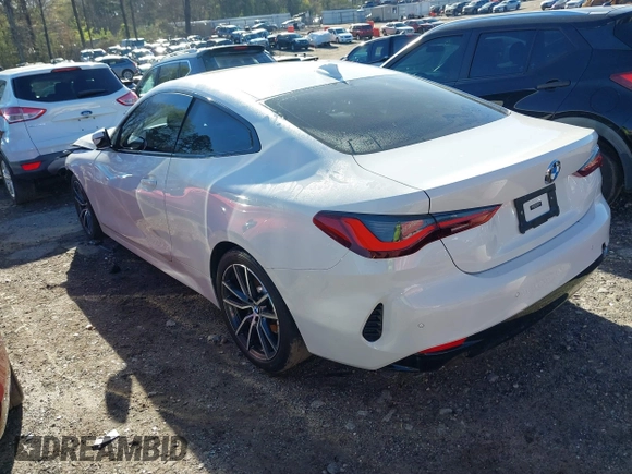 2021 BMW 4 Series 430i with VIN WBA53AP06MCG36919, listed as a IAAI auction lot 41863554 with 33,556 mi miles and . Bid and sale history available at DreamBid. Image 3.