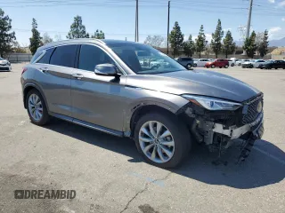 2021 Infiniti QX50 Luxe with VIN 3PCAJ5BA4MF108083, listed as a Copart auction lot 55128045 with 45,572 mi miles and Salvage title. Bid and sale history available at DreamBid. Image 4.