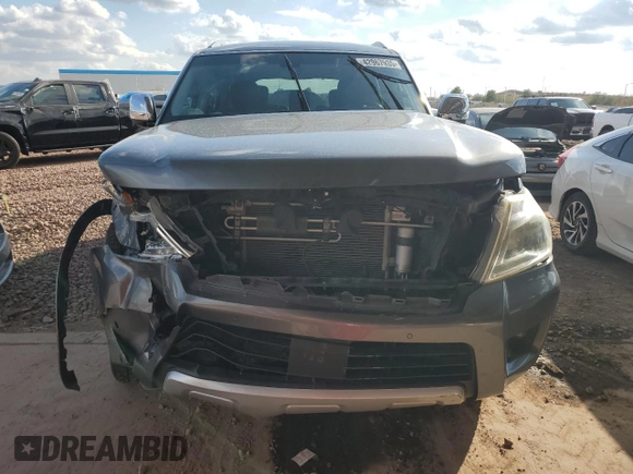 2017 Nissan Armada SL with VIN JN8AY2ND8H9001672, listed as a Copart auction lot 42967935 with 104,779 mi miles and Salvage Title. Bid and sale history available at carsss.com. Image 5.