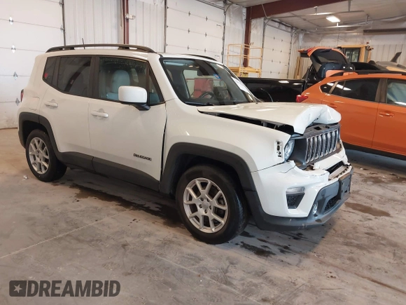 2019 Jeep Renegade Latitude with VIN ZACNJABB6KPK21894, listed as a IAAI auction lot 42079988 with 103,394 mi miles and . Bid and sale history available at DreamBid. Image 1.