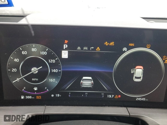 2023 Kia Telluride SX Prestige X-Pro with VIN 5XYP5DGC3PG354591, listed as a Copart auction lot 87465074 with 24,545 mi miles and Salvage title. Bid and sale history available at DreamBid. Image 9.