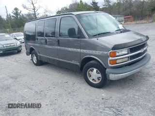 2000 Chevrolet Express Cargo Van w/YF7 with VIN 1GBFG15R1Y1113064, listed as a IAAI auction lot 41727851 with 344,670 mi miles. Bid and sale history available at carsss.com. Image 1.