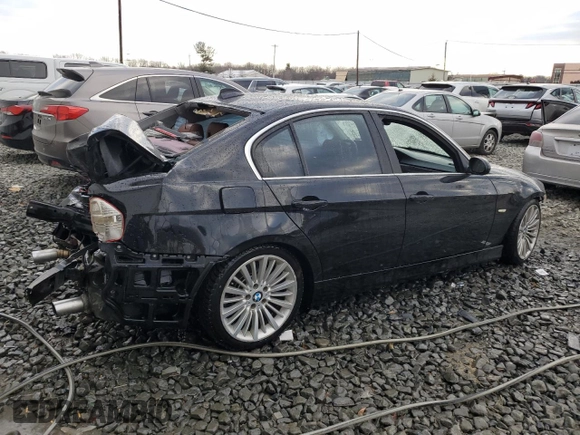 2007 BMW 3 Series 335i with VIN WBAVB73507VF51848, listed as a Copart auction lot 42688835 with 0 mi miles and Salvage Title. Bid and sale history available at carsss.com. Image 3.